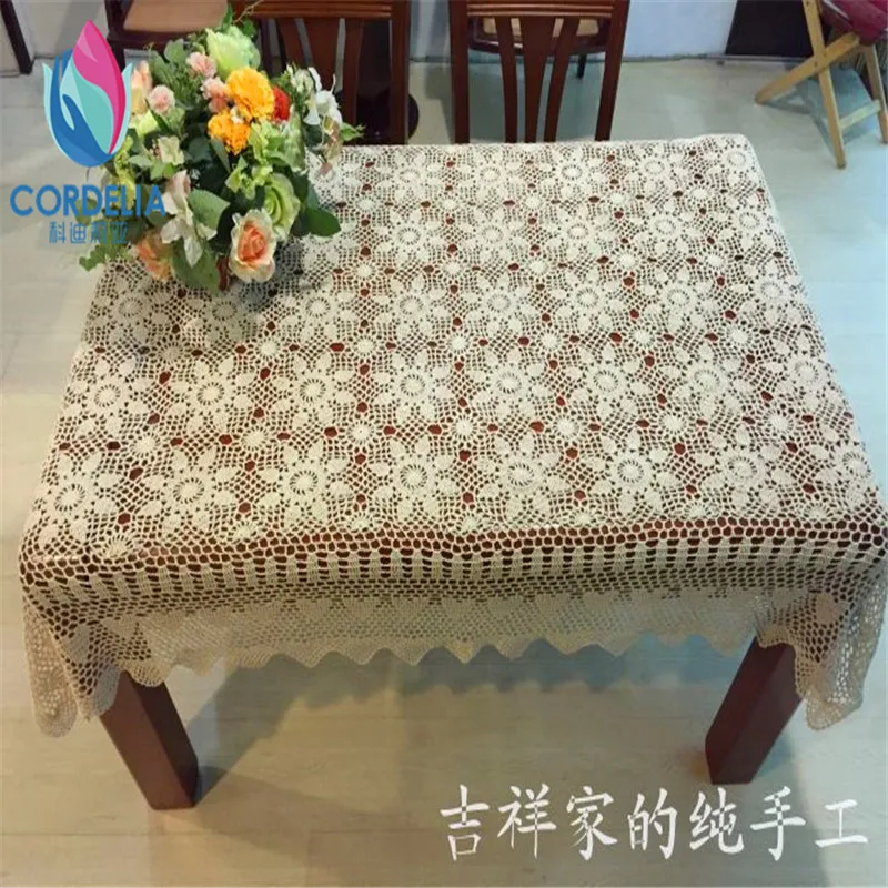 the best selling 2016 china 100% natural cotton handmade table cloth with star cover for dinning table decoration for sale cover