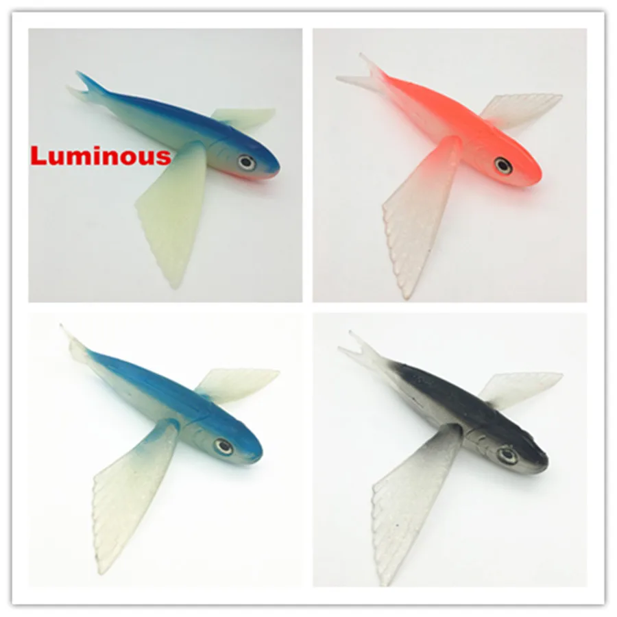 130g 22cm Luminous Trolling Tuna Mackerel Fishing Lure Flying fishing Soft Bait Fishing Lure sea angling curlse