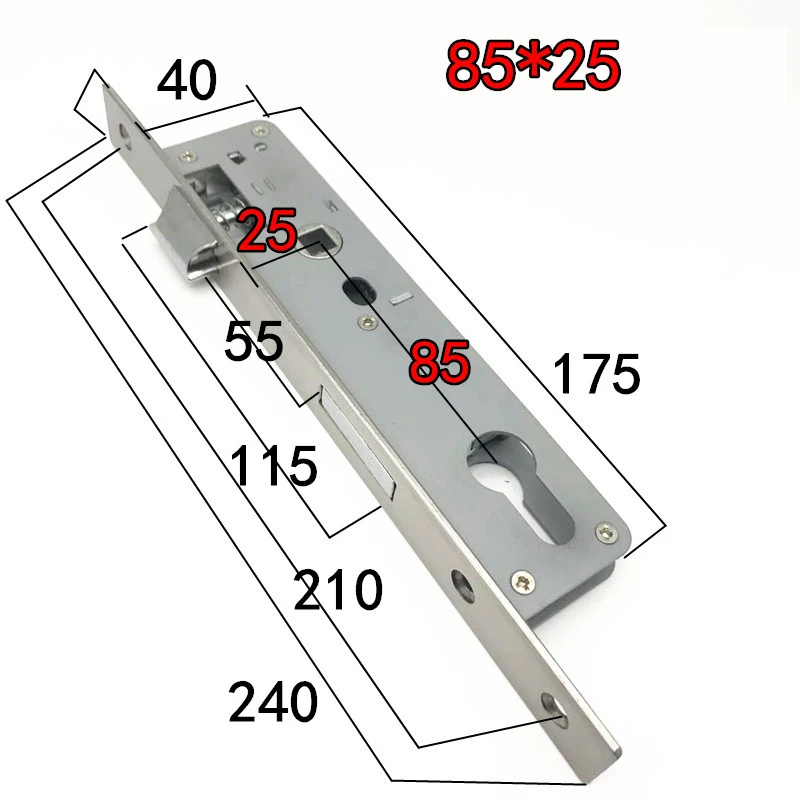 Door Lock Stainless Steel Hardware Accessories Lock Body 8520/25/30/35 Balcony Lock Body Lockcase Fittings