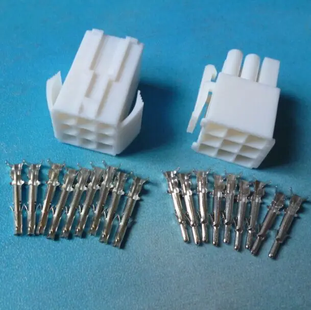 

10/50/100sets Small type connector Set EL 4.5MM male & Female with pins (9PIN)