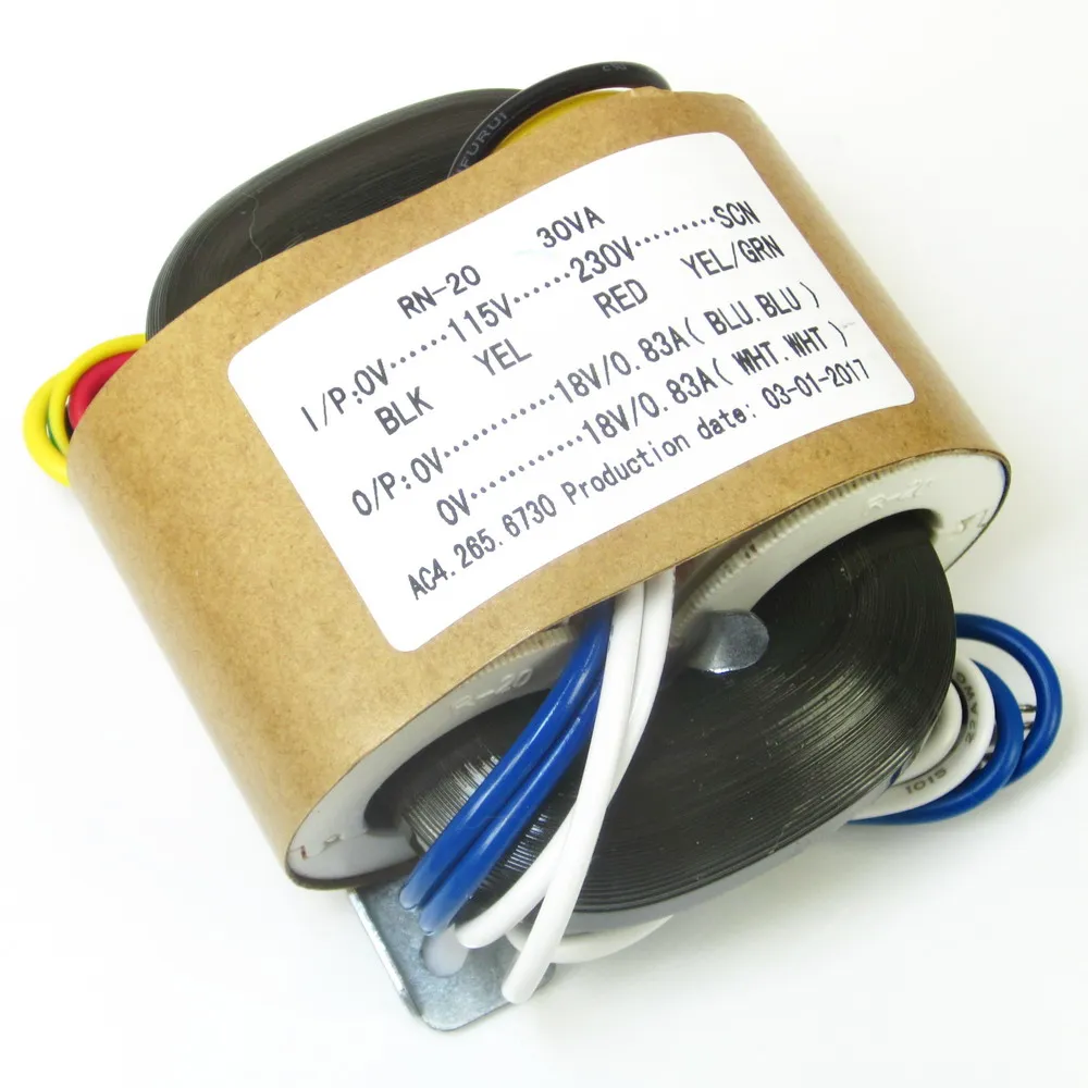 115V/230V 30W R type transformer Dual 18V output for DAC/Amplifier