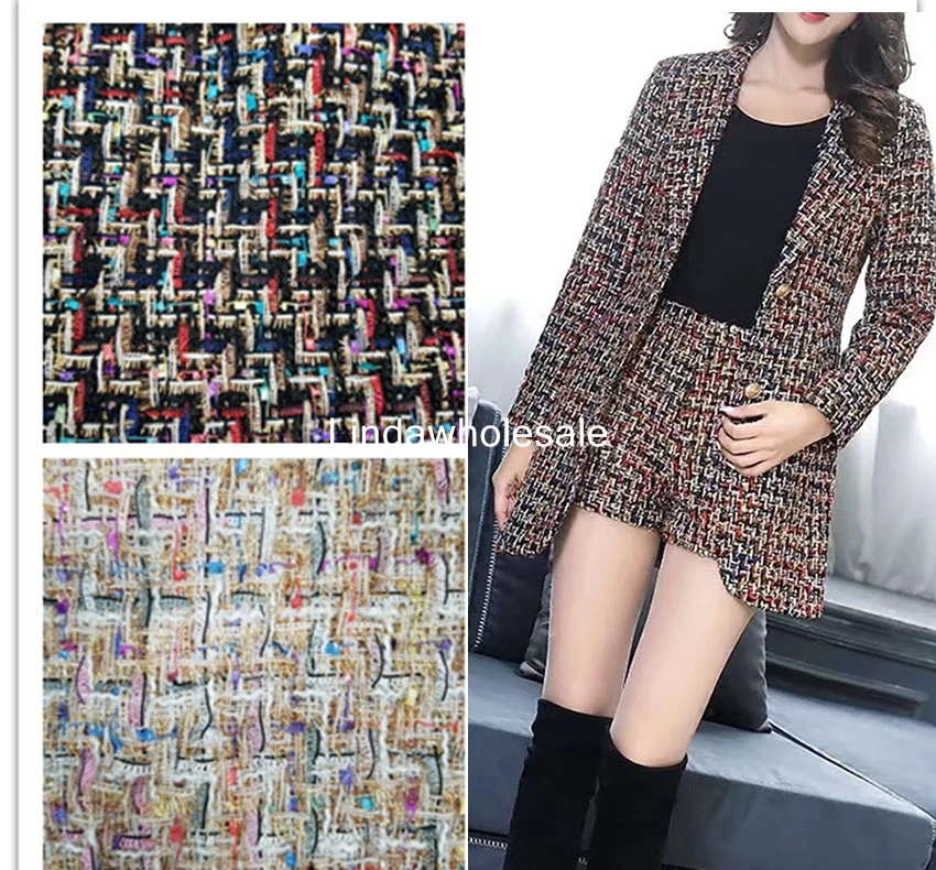 

Color weaving style Woollen cloth,Autumn and winter clothes woolen fabric,145cm*100cm(one yard)/pcs