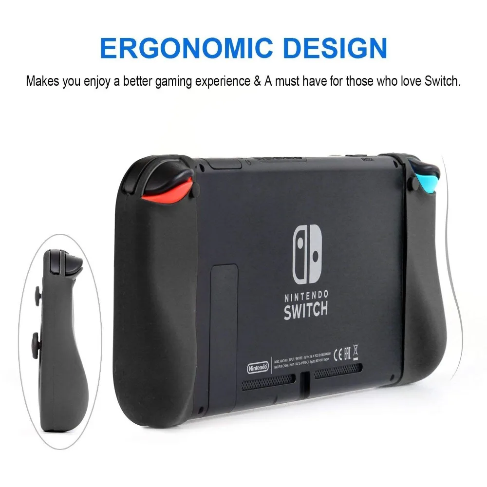 التبديل عدم الانزلاق قبضة يد من السيليكون الغطاء الواقي منحنى مريح الفرح كون جل الحرس ل نينتندو سويتش NS Joycon