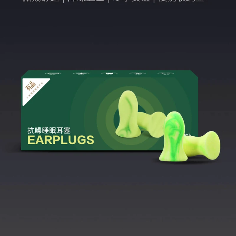 youpin miaomiaoce Noise-resistant sleep earplugs 5 pairs wear comfortable with Portable storage box Noise reduction