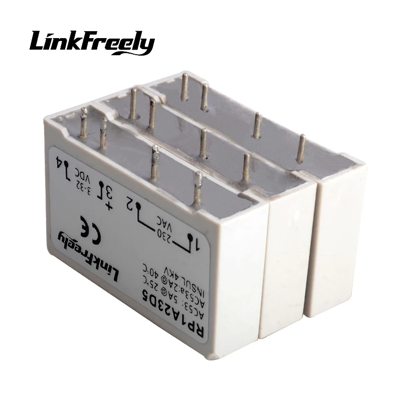 RP1A23D5 1 Phase PCB Solid State Relay 4 Pin DC AC 3V 5V 12V 24V DC Input Output 230VAC 480VAC 3A 5A SSR Relay Switch Module