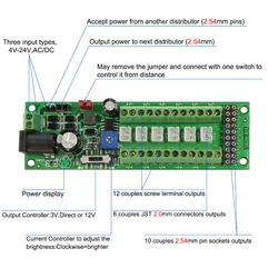 Carte de Distribution de Puissance PCB012, Distributeur de Puissance Auto-Adaptable, 00-N O LED, airies de Réverbère DC AC, Contrôle de Puissance de Train