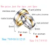 Vnox Rings For Women Man Wedding Ring Gold Color 316L Stainless Steel Promise Couple Jewelry