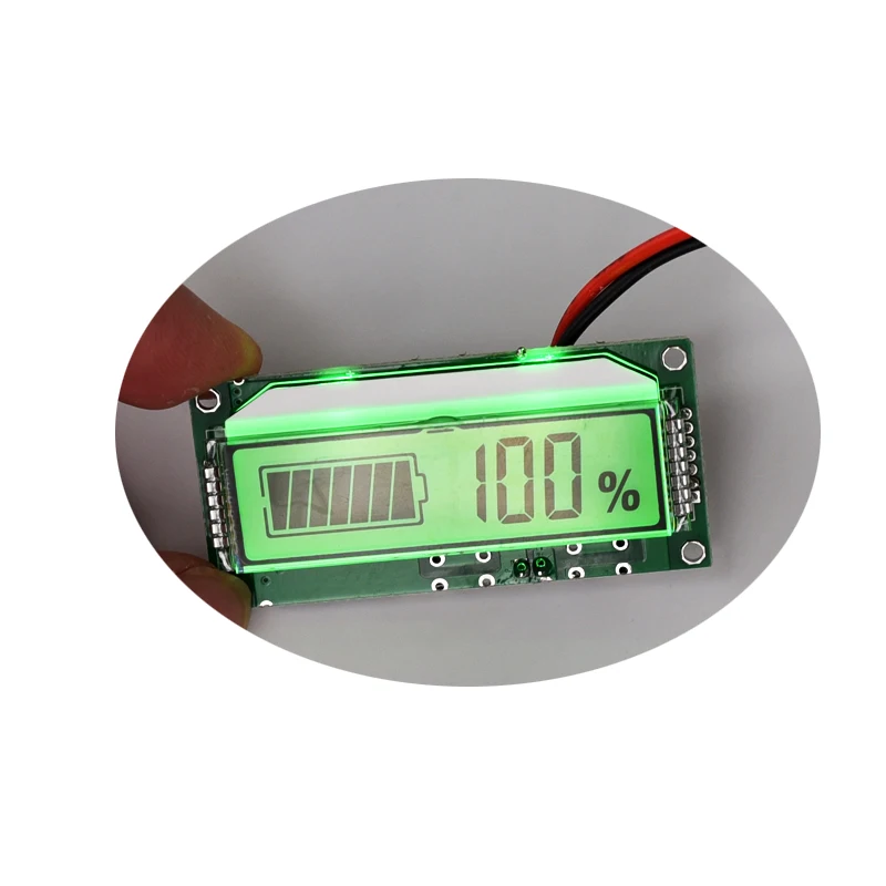 12V Lead Battery Charge Level Indicator Battery Tester Lithium Battery Capacity Meter LED Tester Voltmeter Dual Display 6-63V