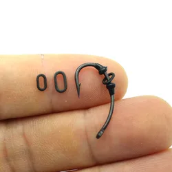 50PCS Carp Fishing Accessory Rig Rings  Anti Glare Oval Blow Back Rig Rings  Matt Black Terminal Tackle