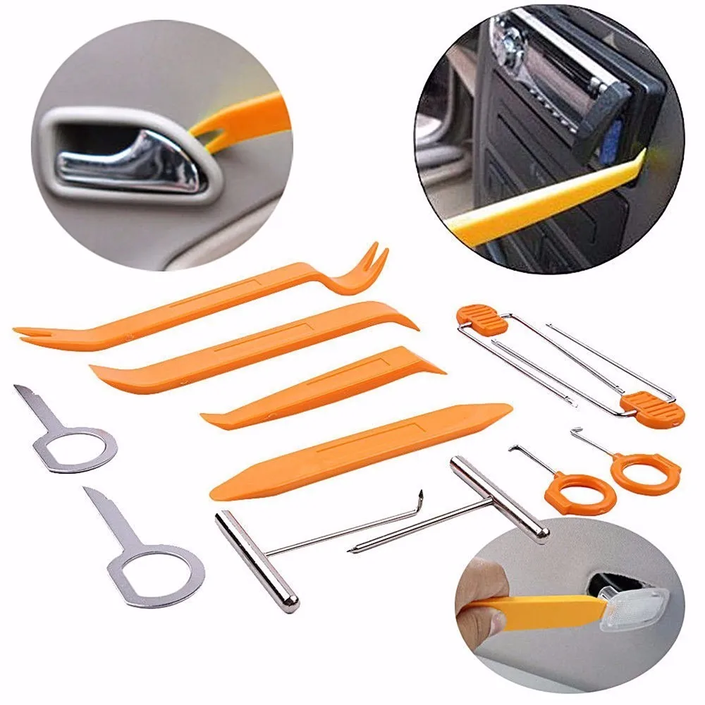 Universal Car Panel Removal Open Pry Tools Car Stereo Installation Kit Car Dash Door Radio Trim Panel Tool Locksmith Tools 12pcs