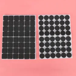 48 Pcs Non-slip Self Adhesive Furniture Rubber Table Chair Feet Pads Round Square Sofa Chair Leg Sticky Pad Floor Protectors Mat