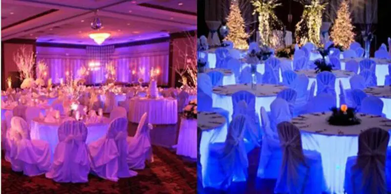 Modulo LED RGBW ricaricabile con telecomando wireless sotto la base luminosa da tavolo impermeabile Decorazione del club di Natale per matrimoni Multi-colore