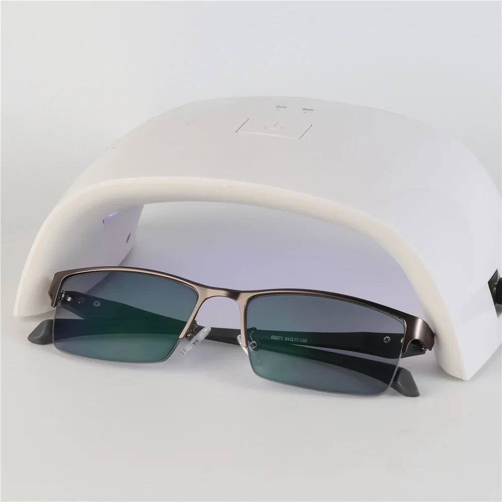 New Sun Photochromic Myopia Eyeglasses Optical Men student Finished Myopia Eyewear prescription Glasses Frame Half Rim -1.0 -4.0