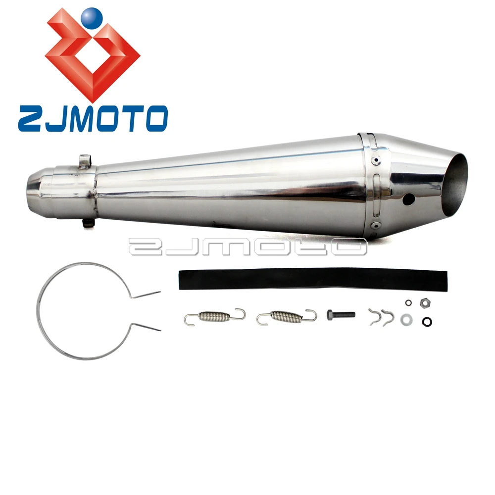 Universal 38-51mm Motorcycle GP Stainless Steel Exhaust Muffler Pipe Slip On Street Bike Exhaust Silencer w/ DB Killer