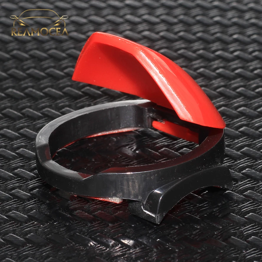 

Reamocea 1Pc Red Car Styling Engine Start Stop ABS Push Button Switch Start Momentary Cover Cap For Ford Mustang 2015 2016 2017