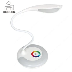 BDBQBL 3 Level Touch RGB Base Eye-protection Lamp Night Dimmable LED Desk Lamp USB Charging Book Reading Light Rechargeable