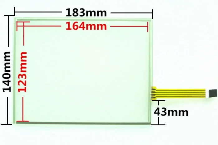 8'' inch resistive touch screen group hit at080tn52v.1 four-wire touch screen single-chip touch screen183*141