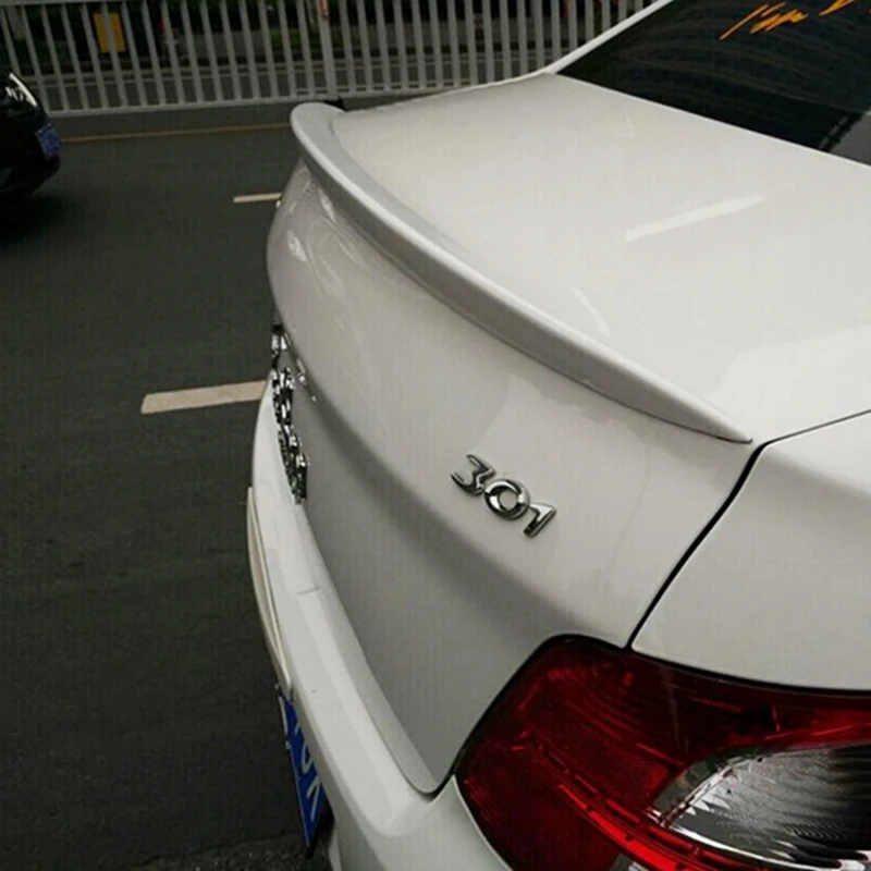 ABS Plastic Material Unpainted Primer Rear Trunk Boot Wing Spoiler For Peugeot 301 Spoiler 2013 2014 2015 Car Styling