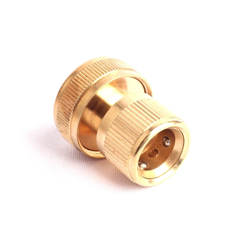 

4pcs Green Thumb 3/4 Inch Copper Adapter Garden Brass Adapter Car Washing Quick Connector