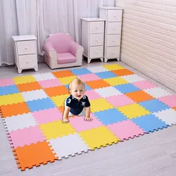 Meiqicool-alfombra de rompecabezas de espuma EVA para bebé, azulejos de ejercicio entrelazados, alfombra de suelo para niños, Alfombra de juego eva, 24 o 30/lote