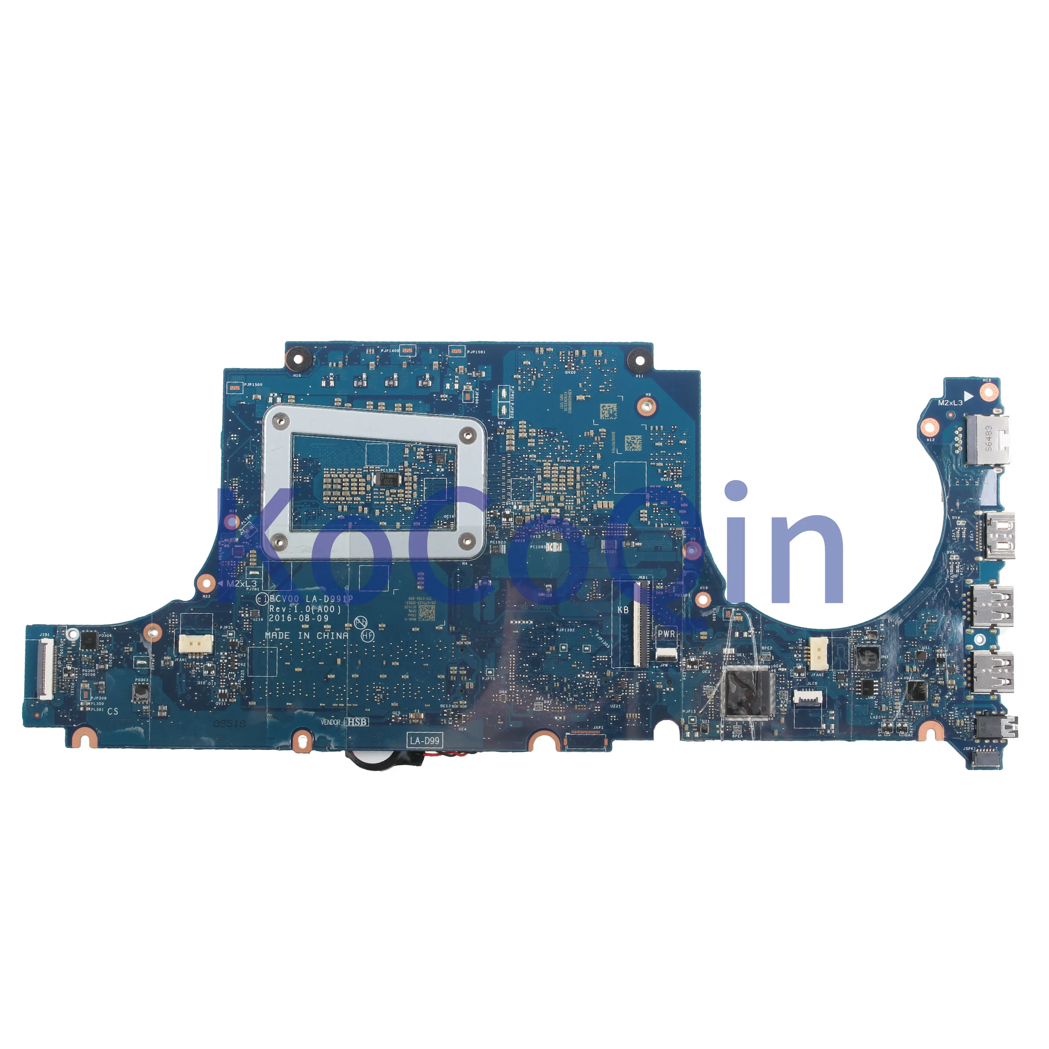 KoCoQin Laptop motherboard For DELL Inspiron 7566 7446 P65F i7-6700HQ Mainboard CN-077V33 077V33 BCV00 LA-D991P SR2FQ N16P-GX-A2