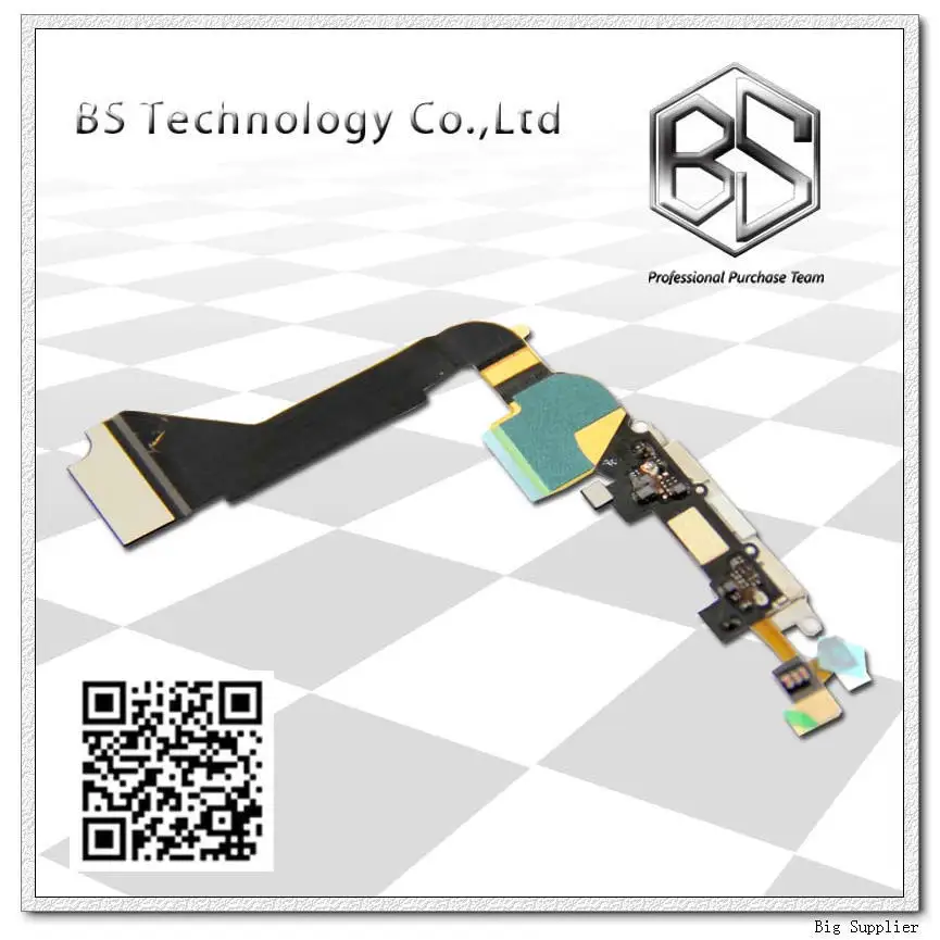 

10pcs/lot Dock Connector Charging Port Ribbon Flex Cable for iPhone 4 4G Free Shipping Wholesale