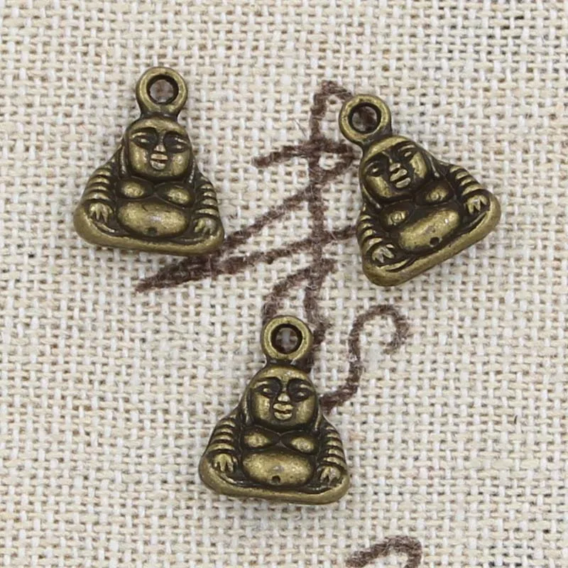 15pcs Charms Double Sided Buddha 12x10x4mm Antique Making Pendant fit,Vintage Tibetan Bronze Silver color,DIY Handmade Jewelry