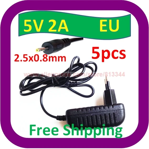 

5 pcs Free Shipping 2A AC EU Plug Wall Power Charger ADAPTER for Kids Tablet Nabi 2 II NABI2-NV7A NABI2-NVA