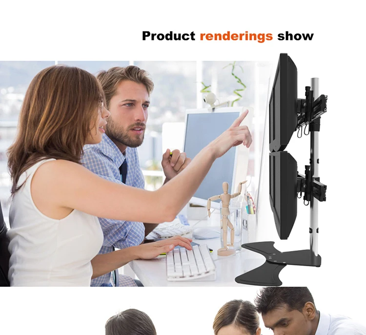 Desktop Quad Heavy Monitor Mount Display Stand 4 Screen Arm LCD Stand Fit for 13