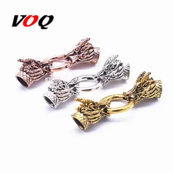 1 set Retro Dragon head Clasps for Bracelet end connection fastener DIY Jewelry Making Inner Size 8mm