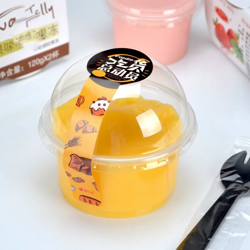 50pcs Disposable Plastic Pudding Cup With Lid Small Containers Dessert Box Wedding Party Birthday 1/2/3/4/5/6/8/10oz