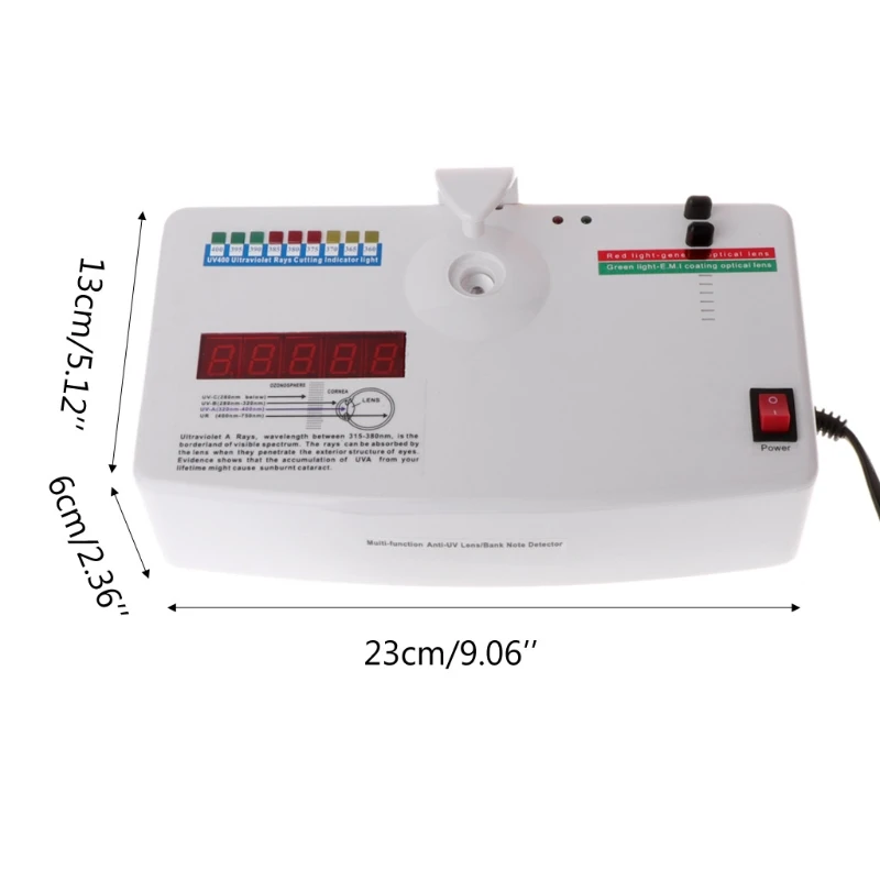 Imagem -03 - Lente Óptica Anti-radiação Raios Ultravioleta uv Testador Medidor 13b 220v