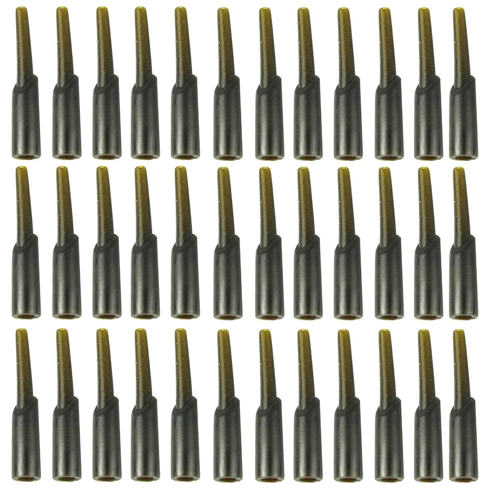 30Pcs Camo Green Run Rig Rubber Covert Lead Carp Hook Sleeve Tackles Swivel Covert Lead Stop Rig Carp Fishing Accessory