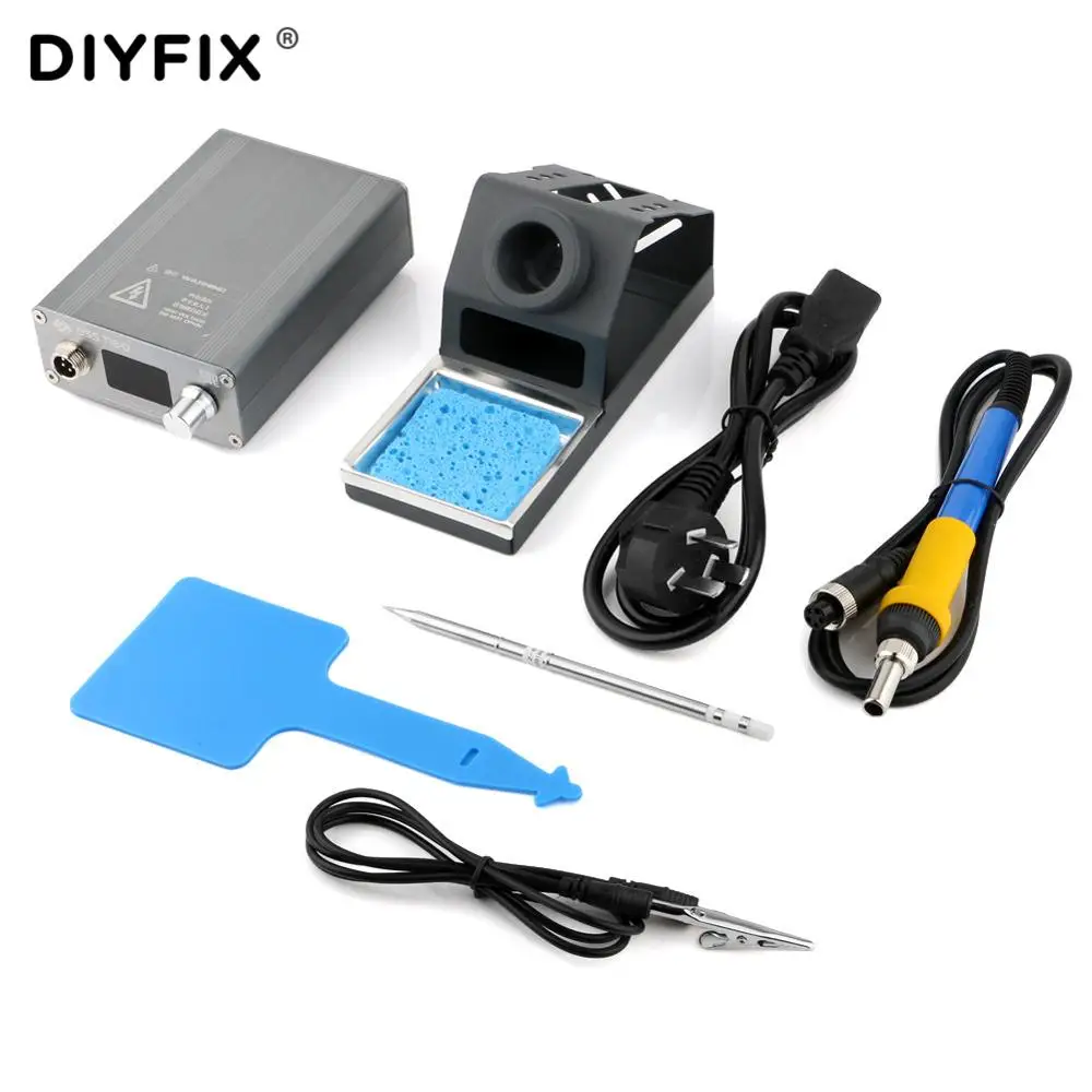 T12-D Digital Electric Soldering Station Kit 72W Adjustable Temperature Solder Iron Tips Station Stand Holder Welding Tools Set