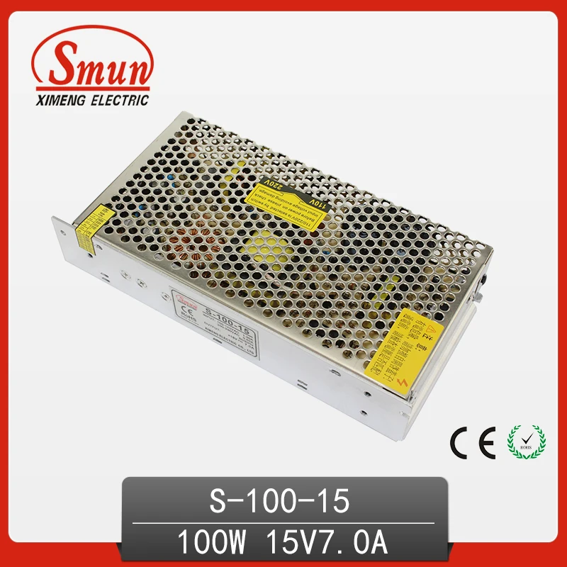 GOOD QUALITY LED Switching Power Supply 100W 15V 6.7A LED Driver Power Supply S-100-15