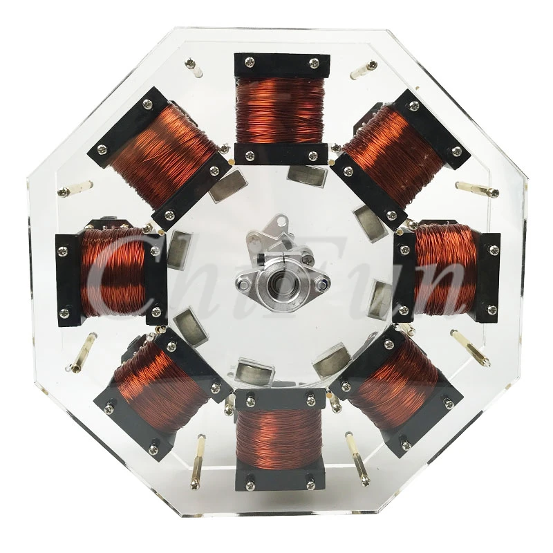 8-stage stator brushless internal rotor motor large-scale Bedini motor pseudo-perpetual motion machine