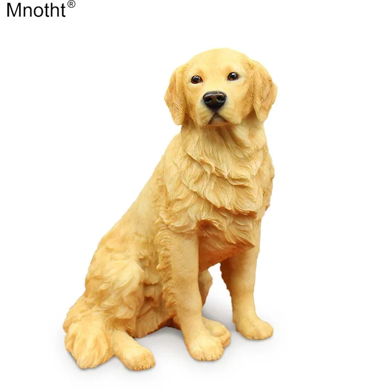 

Mnotht 1/6 Golden Retriever Sitting Dog Simulation Animal Model Ornaments Toys Resin Accessory for Action Figure Collection m5n