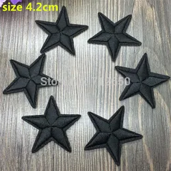 WL New arrival 10 pcs Black Color little star Embroidered patches iron on cartoon Motif Applique embroidery accessory