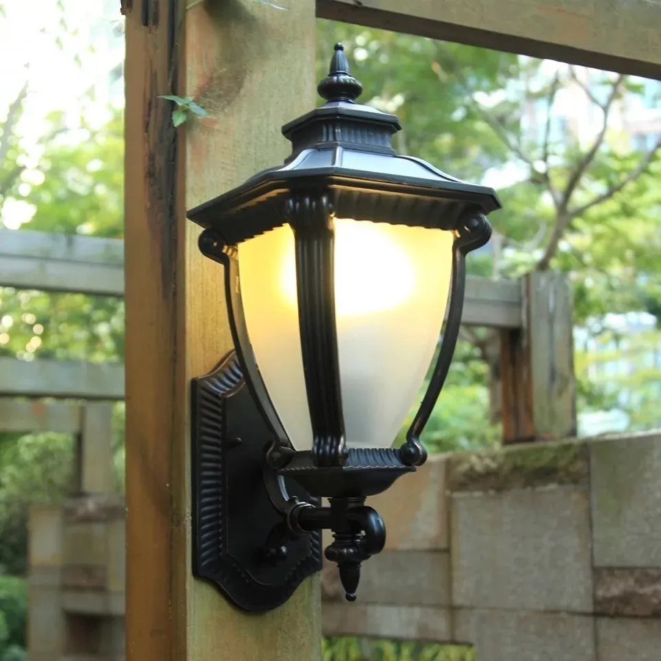 

HAWBOIRRY Modern LED Waterproof Garden Outdoor Installation Wall Lamp Lighting European Park Villa Retro Corridor Light