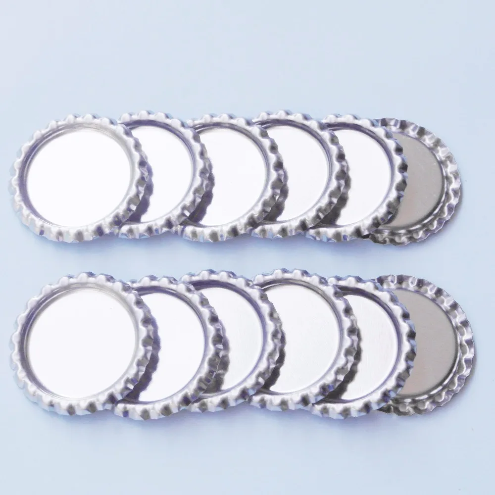 1 Inch Sliver Bottlecaps Flattened Beer Bottle Caps For DIY Crafts Hair Bows Jewelry Accessories,1300 pcs Use DHL Free Shipping