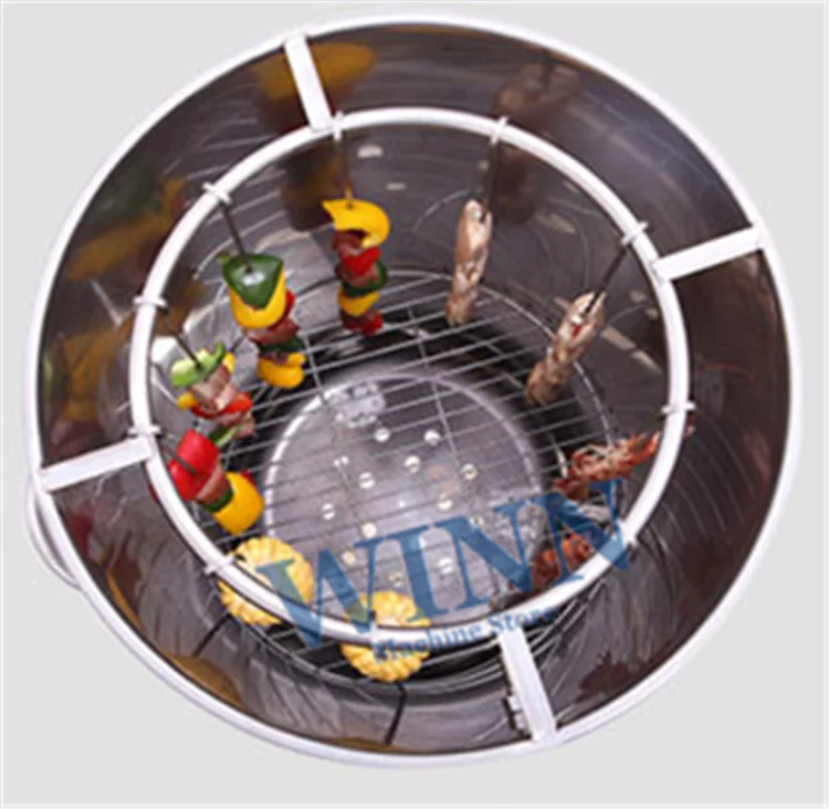 40cm Charbroiler lamb szpikulec grillowanie kuchenka odpinany mięso na grilla wiszący piec stal nierdzewna węgiel broiling piekarnik grill out