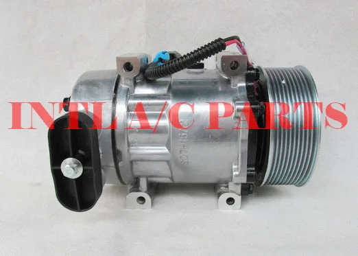 F696003141 F69-6003-141 4384 U4384 Sanden 4384 Sanden 7H15 7S15 709 SD709 SD7H15 auto ac compressor for Peterbilt/Kenworth truck