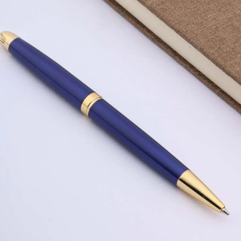 luxury 9009 blue Slender shape Ballpoint Pen golden signature pen Stationery Student Office school supplies