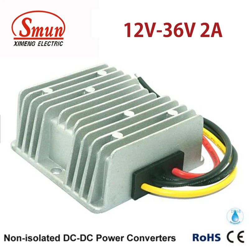 

Waterproof IP68 12V to 36V 2A 72W DC-DC Converter for Car and Vehicle