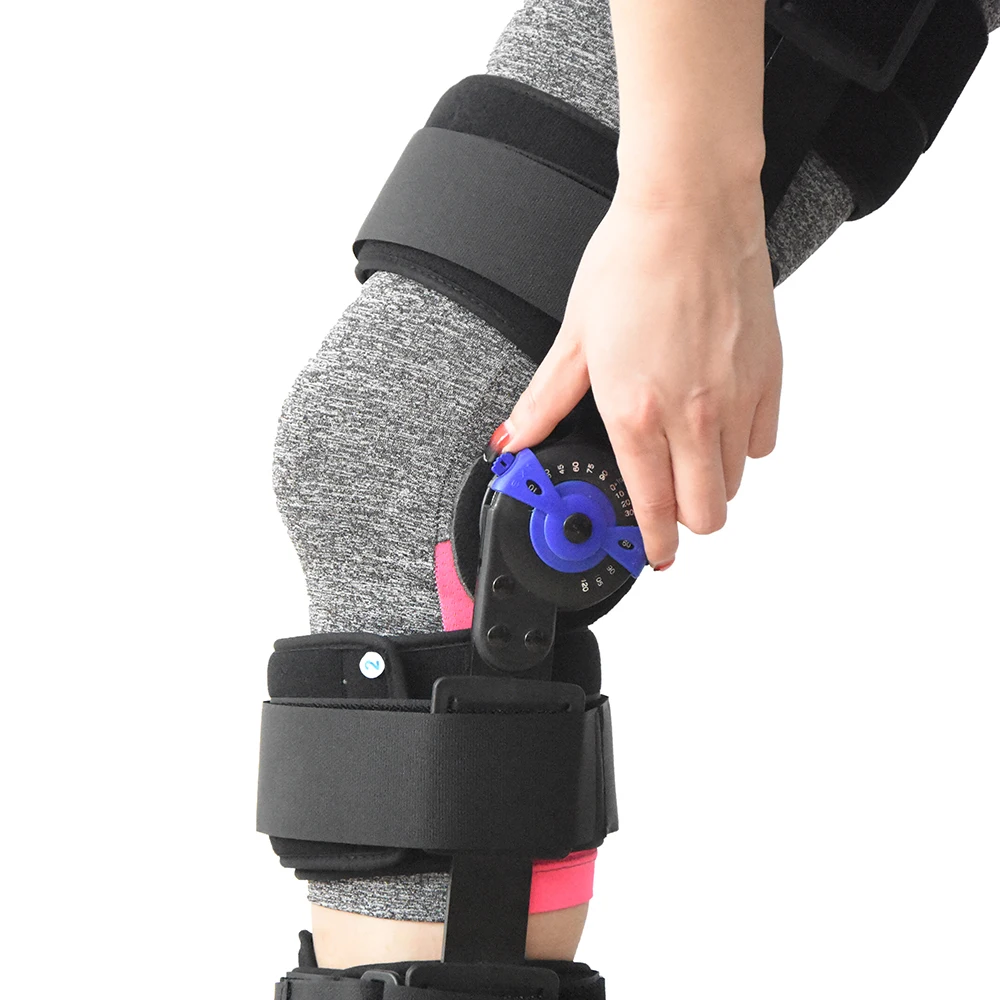 

Medical ROM Hinged Knee Support Orthosis, Post-OP Immobilization for ACL+PCL, MCL, LCL Tear and Sports Trauma