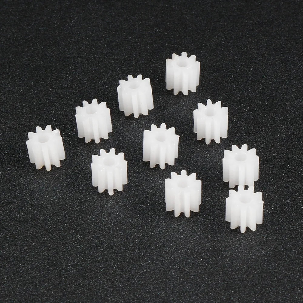 10Pcs 9/11 Teeth 092A/112A Plastic Gear 2mm Hole Dia 5x5.5/6.5mm Module 0.5 DIY Handmade Toy Accessories for DIY Car Robot Motor