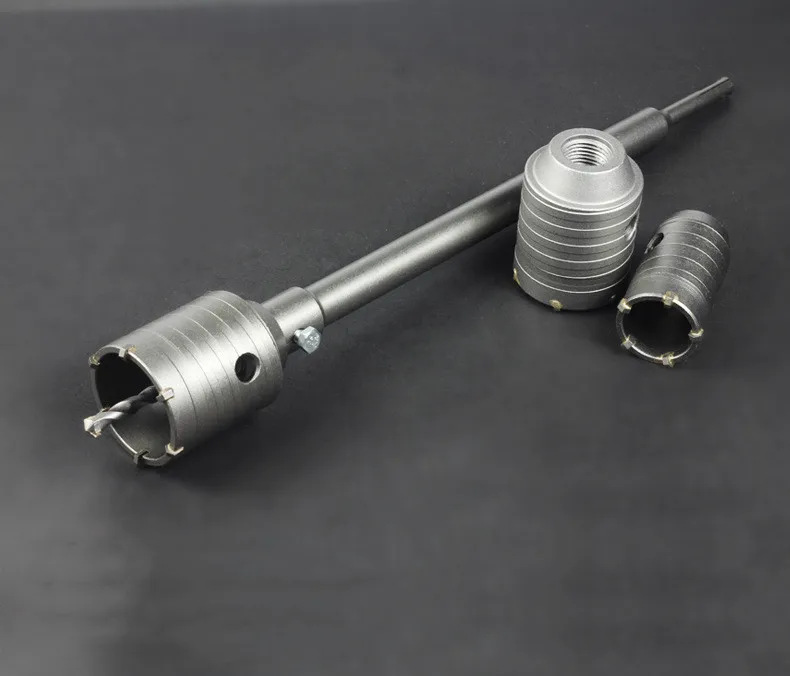 SDS PLUS 콘크리트 구멍 톱, 전기 중공 코어 드릴 비트 생크, 시멘트 석재 벽 에어컨 합금, 30-160mm, 110-530mm