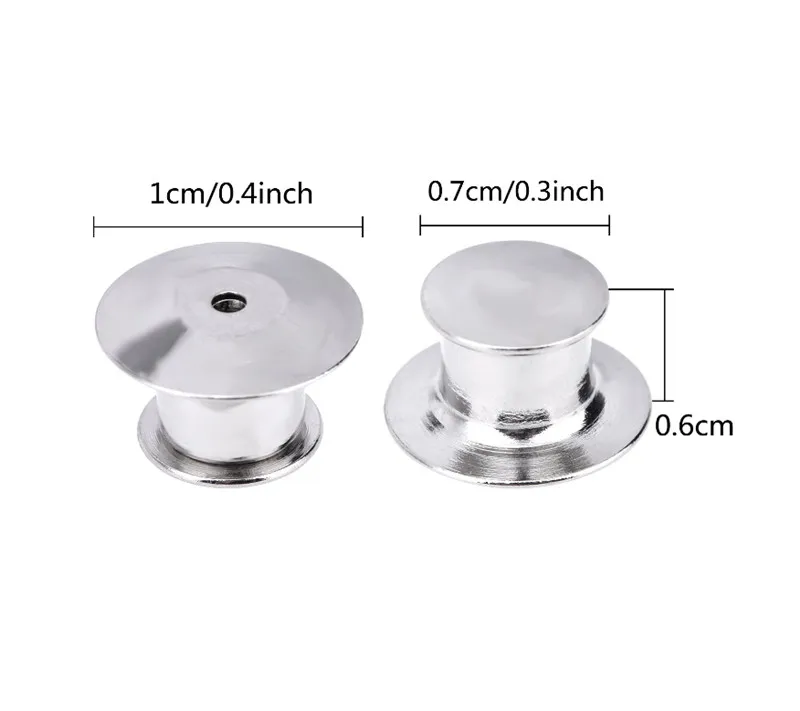 10 pieces/set Silver Brooch Pin Back Locking Keepers Secure Locking Clutch Deluxe Pin BacK Badge Pendants for DIY Jewelry