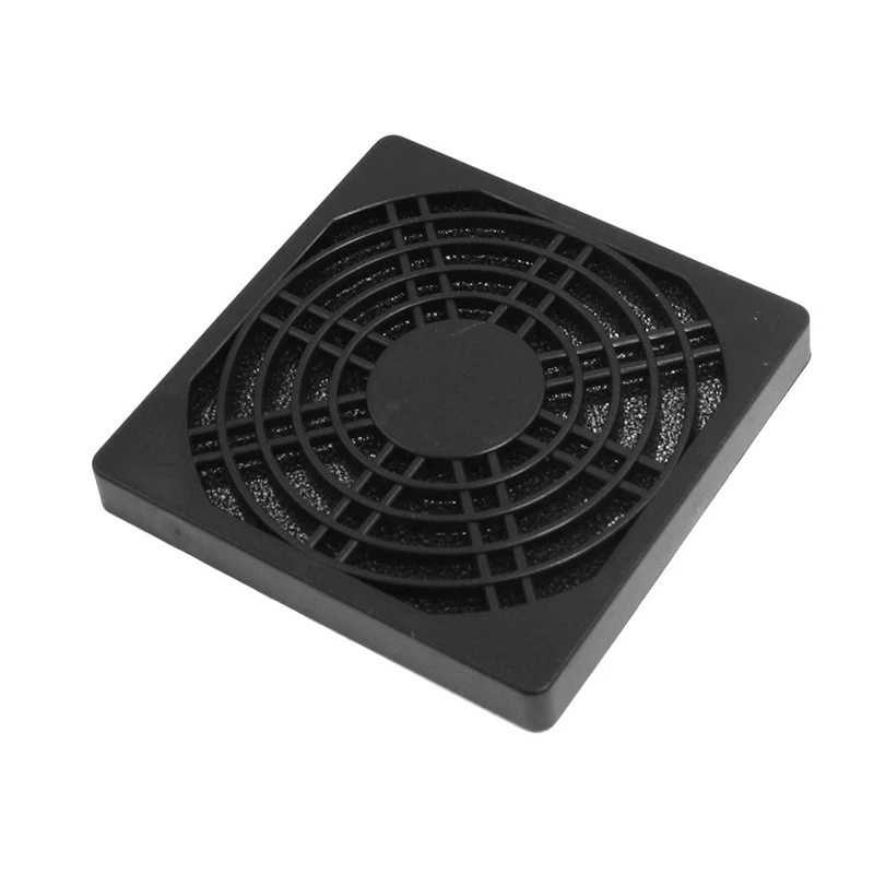 

1 piece 8CM Computer Guard Black Plastic Dustproof Dust Filterable 80mm PC Case Fan Cooler Filter Cover Bracket w/ Foam,85x85mm