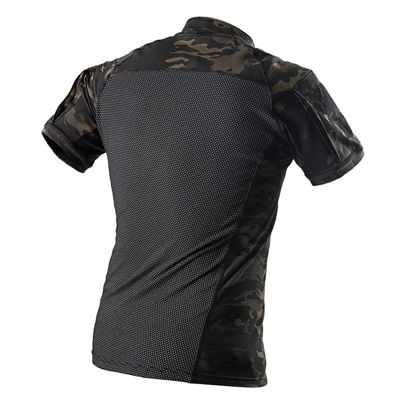 MEGE-Camiseta de manga corta para hombre, camisa táctica de manga corta con estampado de rana de verano, Multicam